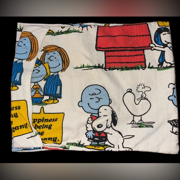 Peanuts 3 Throw Pillow Covers Up Cycled “Happiness is being one of the gang” - Picture 3 of 7